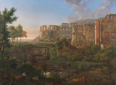 View of Heidelberg Castle by Johann Martin von Rohden